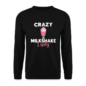 Ich liebe Milchshakes Milchshake Geschenk - Unisex Pullover - Schwarz - Vorne - Alina (178cm) & Michal (187cm)