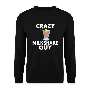 Ich liebe Milchshakes Milchshake Geschenk - Unisex Pullover - Schwarz - Vorne - Alina (178cm) & Michal (187cm)