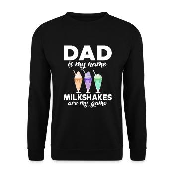 I love Milkshakes Milkshake Gift - Unisex Sweatshirt - black - Front - Alina (178cm) & Michal (187cm)