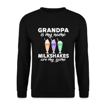 I love Milkshakes Milkshake Gift - Unisex Sweatshirt - black - Front - Alina (178cm) & Michal (187cm)