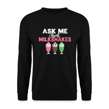 J’adore Milkshakes Milkshake Gift - Sweat-shirt Unisexe - noir - Devant - Alina (178cm) & Michal (187cm)