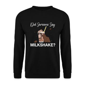 Ich liebe Milchshakes Milchshake Geschenk - Unisex Pullover - Schwarz - Vorne - Alina (178cm) & Michal (187cm)