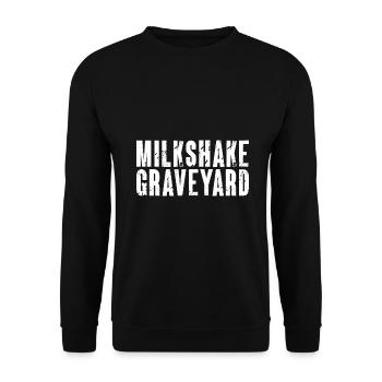 I love Milkshakes Milkshake Gift - Unisex Sweatshirt - black - Front - Alina (178cm) & Michal (187cm)