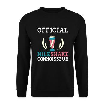I love Milkshakes Milkshake Gift - Unisex Sweatshirt - black - Front - Alina (178cm) & Michal (187cm)