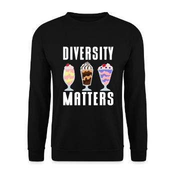 I love Milkshakes Milkshake Gift - Unisex Sweatshirt - black - Front - Alina (178cm) & Michal (187cm)