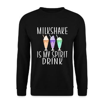 Ich liebe Milchshakes Milchshake Geschenk - Unisex Pullover - Schwarz - Vorne - Alina (178cm) & Michal (187cm)