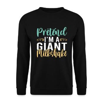 I love Milkshakes Milkshake Gift - Unisex Sweatshirt - black - Front - Alina (178cm) & Michal (187cm)