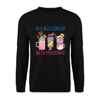 I love Milkshakes Milkshake Gift - Unisex Sweatshirt - black - Front - Alina (178cm) & Michal (187cm)