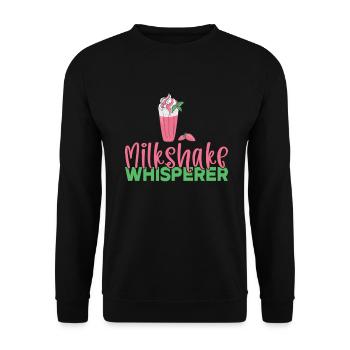 I love Milkshakes Milkshake Gift - Unisex Sweatshirt - black - Front - Alina (178cm) & Michal (187cm)