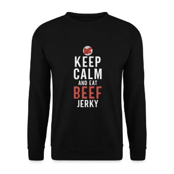 Beef Jerky Gift Beef Jerky Lover - Sweat-shirt Unisexe - noir - Devant - Alina (178cm) & Michal (187cm)