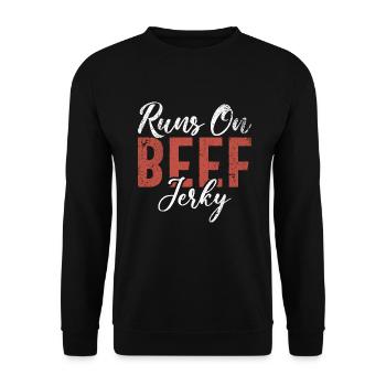 Beef Jerky Gift Beef Jerky Lover - Sweat-shirt Unisexe - noir - Devant - Alina (178cm) & Michal (187cm)