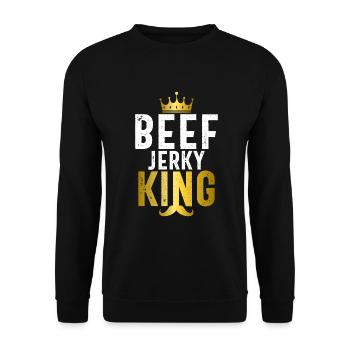 Beef Jerky Gift Beef Jerky Lover - Unisex Sweatshirt - black - Front - Alina (178cm) & Michal (187cm)