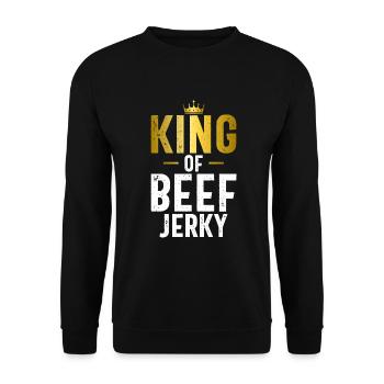 Beef Jerky Gift Beef Jerky Lover - Unisex Sweatshirt - black - Front - Alina (178cm) & Michal (187cm)
