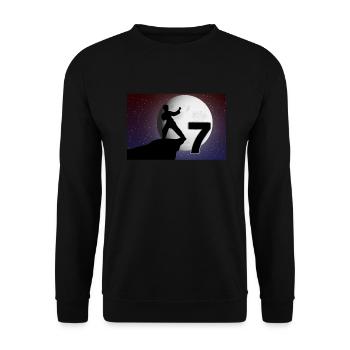 7. Geburtstag Kampfsport karate 7 Jahre alt - Unisex Pullover - Schwarz - Vorne - Alina (178cm) & Michal (187cm)