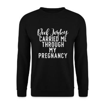 Beef Jerky Gift Beef Jerky Lover - Sweat-shirt Unisexe - noir - Devant - Alina (178cm) & Michal (187cm)