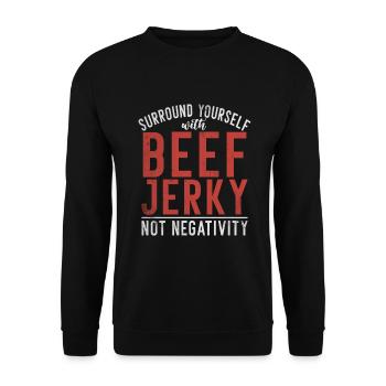 Beef Jerky Gift Beef Jerky Lover - Sweat-shirt Unisexe - noir - Devant - Alina (178cm) & Michal (187cm)