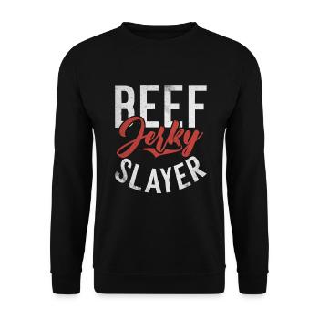 Beef Jerky Gift Beef Jerky Lover - Sweat-shirt Unisexe - noir - Devant - Alina (178cm) & Michal (187cm)