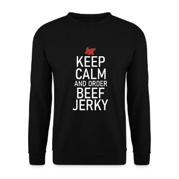 Beef Jerky Gift Beef Jerky Lover - Sweat-shirt Unisexe - noir - Devant - Alina (178cm) & Michal (187cm)