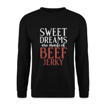 Beef Jerky Gift Beef Jerky Lover - Sweat-shirt Unisexe - noir - Devant - Alina (178cm) & Michal (187cm)
