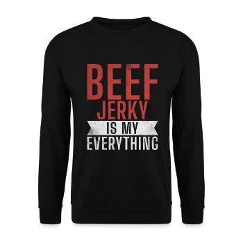 Beef Jerky Gift Beef Jerky Lover - Sweat-shirt Unisexe - noir - Devant - Alina (178cm) & Michal (187cm)