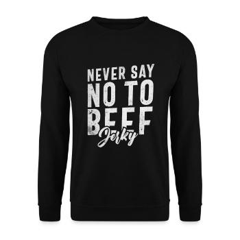 Beef Jerky Gift Beef Jerky Lover - Sweat-shirt Unisexe - noir - Devant - Alina (178cm) & Michal (187cm)