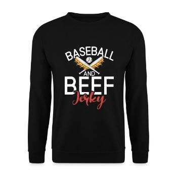 Beef Jerky Gift Beef Jerky Lover - Sweat-shirt Unisexe - noir - Devant - Alina (178cm) & Michal (187cm)