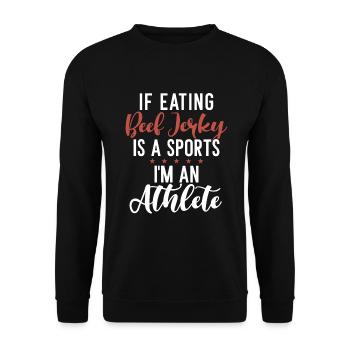 Beef Jerky Gift Beef Jerky Lover - Sweat-shirt Unisexe - noir - Devant - Alina (178cm) & Michal (187cm)