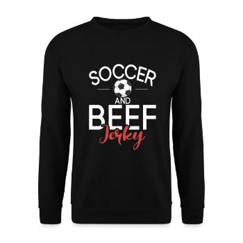 Beef Jerky Gift Beef Jerky Lover - Unisex Sweatshirt - black - Front - Alina (178cm) & Michal (187cm)