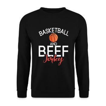 Beef Jerky Gift Beef Jerky Lover - Sweat-shirt Unisexe - noir - Devant - Alina (178cm) & Michal (187cm)