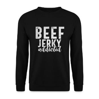 Beef Jerky Gift Beef Jerky Lover - Unisex Sweatshirt - black - Front - Alina (178cm) & Michal (187cm)