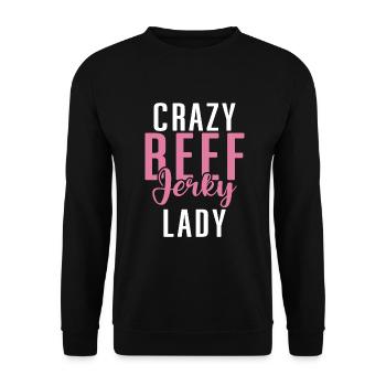 Beef Jerky Gift Beef Jerky Lover - Unisex Sweatshirt - black - Front - Alina (178cm) & Michal (187cm)