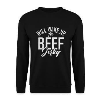 Beef Jerky Gift Beef Jerky Lover - Sweat-shirt Unisexe - noir - Devant - Alina (178cm) & Michal (187cm)