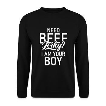 Beef Jerky Gift Beef Jerky Lover - Sweat-shirt Unisexe - noir - Devant - Alina (178cm) & Michal (187cm)