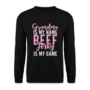 Beef Jerky Gift Beef Jerky Lover - Sweat-shirt Unisexe - noir - Devant - Alina (178cm) & Michal (187cm)