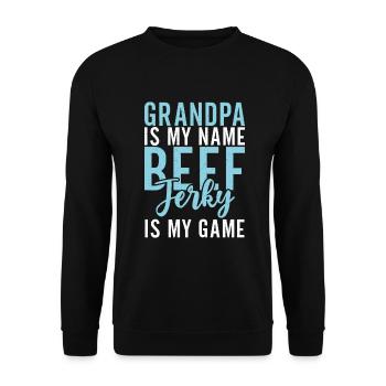Beef Jerky Gift Beef Jerky Lover - Unisex Sweatshirt - black - Front - Alina (178cm) & Michal (187cm)