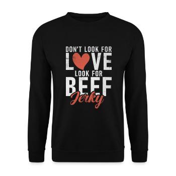 Beef Jerky Gift Beef Jerky Lover - Sweat-shirt Unisexe - noir - Devant - Alina (178cm) & Michal (187cm)