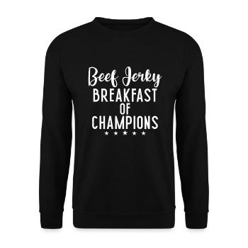 Beef Jerky Gift Beef Jerky Lover - Sweat-shirt Unisexe - noir - Devant - Alina (178cm) & Michal (187cm)