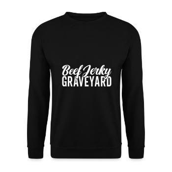 Beef Jerky Gift Beef Jerky Lover - Unisex Sweatshirt - black - Front - Alina (178cm) & Michal (187cm)