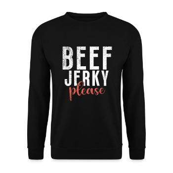 Beef Jerky Gift Beef Jerky Lover - Sweat-shirt Unisexe - noir - Devant - Alina (178cm) & Michal (187cm)