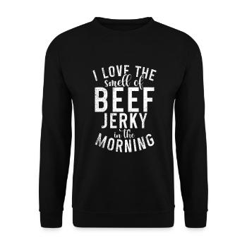 Beef Jerky Gift Beef Jerky Lover - Sweat-shirt Unisexe - noir - Devant - Alina (178cm) & Michal (187cm)