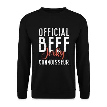 Beef Jerky Gift Beef Jerky Lover - Unisex Sweatshirt - black - Front - Alina (178cm) & Michal (187cm)