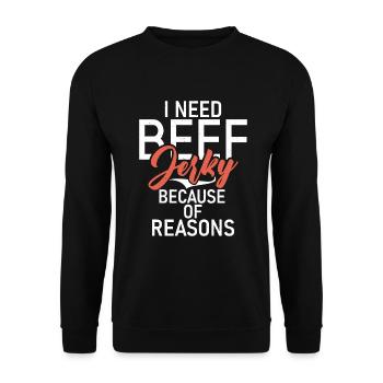 Beef Jerky Gift Beef Jerky Lover - Sweat-shirt Unisexe - noir - Devant - Alina (178cm) & Michal (187cm)