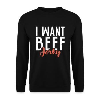 Beef Jerky Gift Beef Jerky Lover - Sweat-shirt Unisexe - noir - Devant - Alina (178cm) & Michal (187cm)