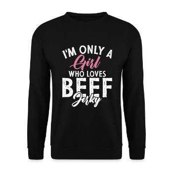 Beef Jerky Gift Beef Jerky Lover - Sweat-shirt Unisexe - noir - Devant - Alina (178cm) & Michal (187cm)