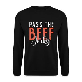 Beef Jerky Gift Beef Jerky Lover - Sweat-shirt Unisexe - noir - Devant - Alina (178cm) & Michal (187cm)
