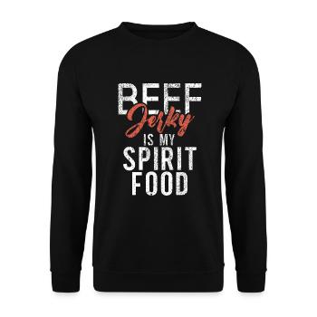 Beef Jerky Gift Beef Jerky Lover - Unisex Sweatshirt - black - Front - Alina (178cm) & Michal (187cm)