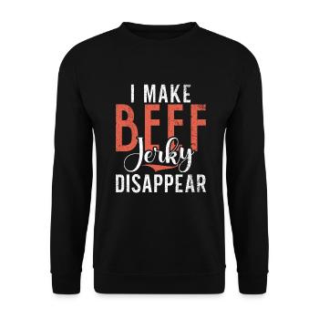 Beef Jerky Gift Beef Jerky Lover - Sweat-shirt Unisexe - noir - Devant - Alina (178cm) & Michal (187cm)