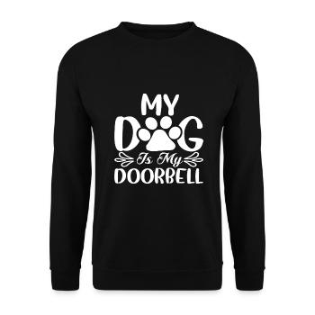 Mon chien est ma sonnette - Drôle de chien - Sweat-shirt Unisexe - noir - Devant - Alina (178cm) & Michal (187cm)