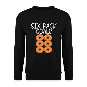 Bagel Gifts Bagel Lover - Unisex Sweatshirt - black - Front - Alina (178cm) & Michal (187cm)