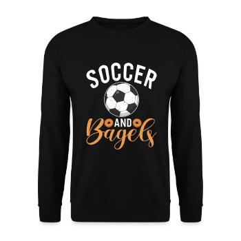Cadeaux Bagel Bagel Lover - Sweat-shirt Unisexe - noir - Devant - Alina (178cm) & Michal (187cm)